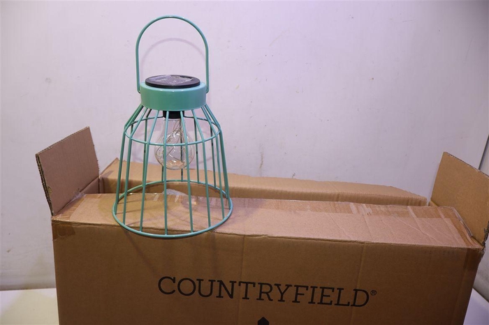 <h4>Solar Lantern Metal Aqua H28 D18</h4>