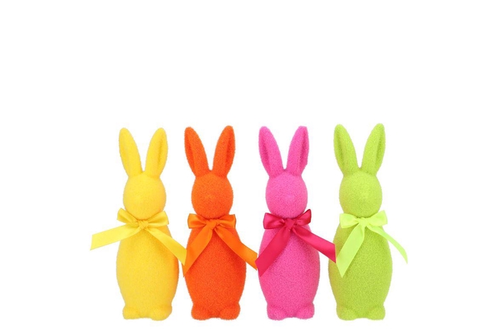 <h4>Easter Flock Dutch Orange Bunny Mini Ass 5x5x16cm</h4>