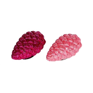 Deco Pinecone 2 Ass. Purple L5w5h10