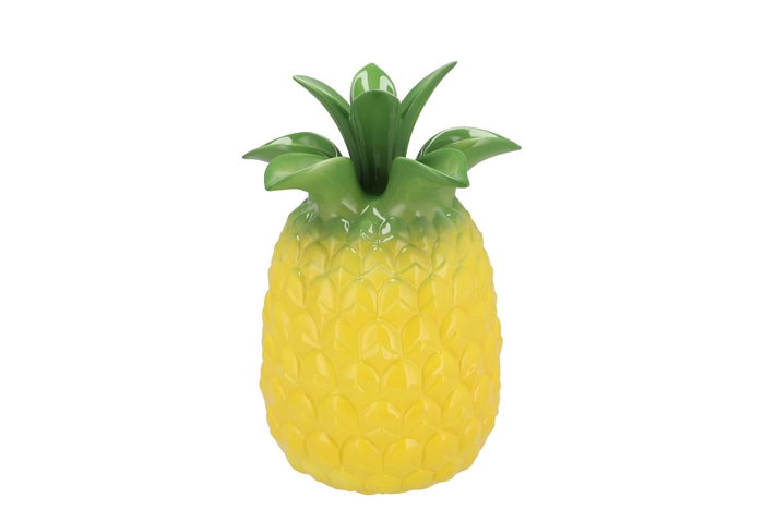 Pineapple Tropical Yellow Vase 18x18x28cm Nm