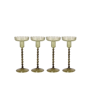 Jules Summer Green Candle Holder Ass 9x17cm