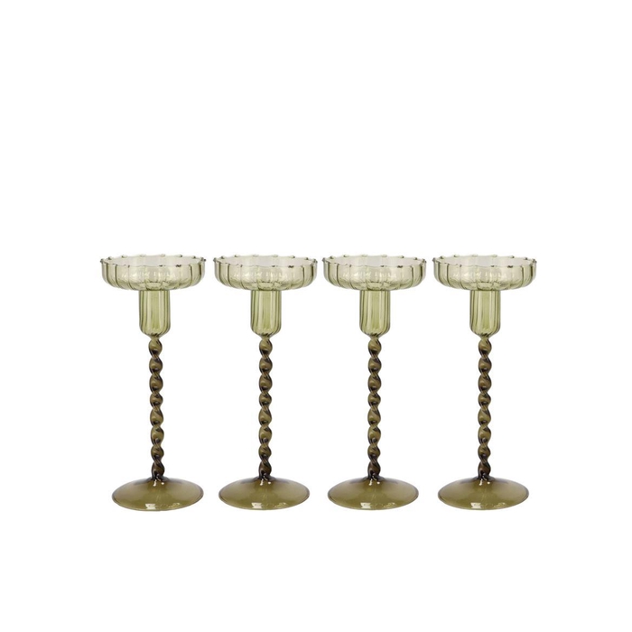 <h4>Jules Summer Green Candle Holder Ass 9x17cm</h4>