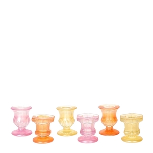 Glas Kandelaar Toez d05*5.5cm