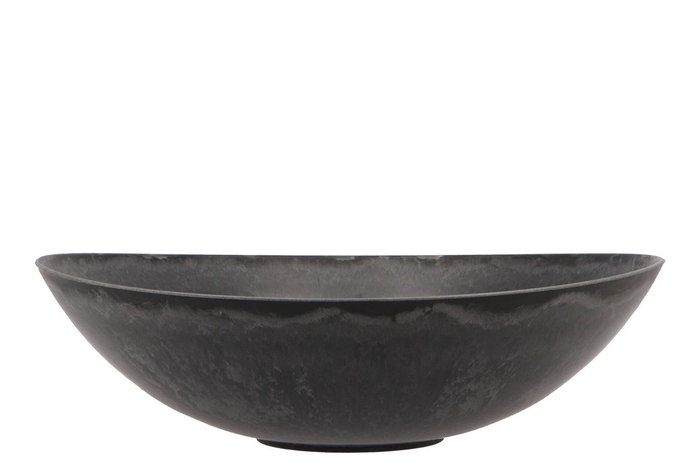 <h4>Melamine Grey Bowl Round 28x8cm</h4>