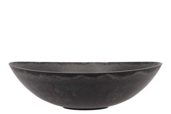 MELAMINE GREY BOWL ROUND 28x8cm