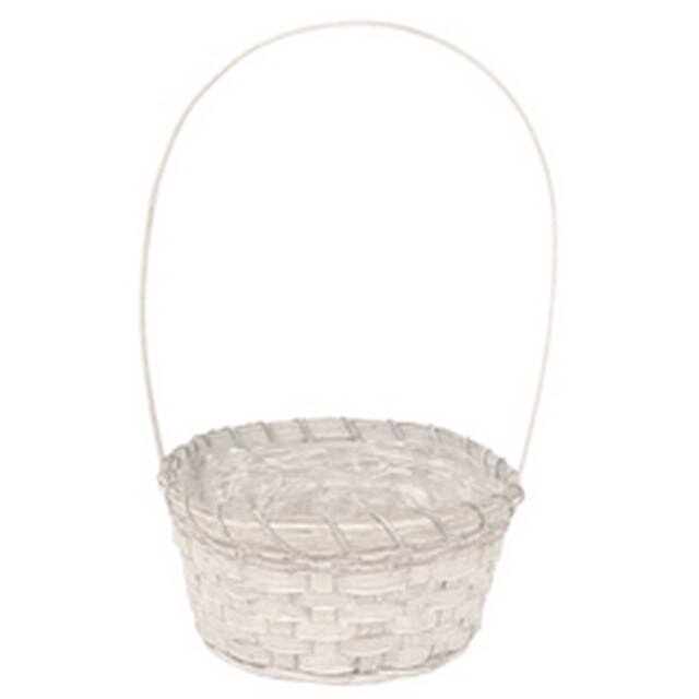 <h4>Basket Jakarta bamboo D.20/H.10cm whitewash</h4>