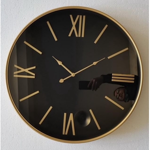 Clock Wall Ø80cm Gold/Black 82