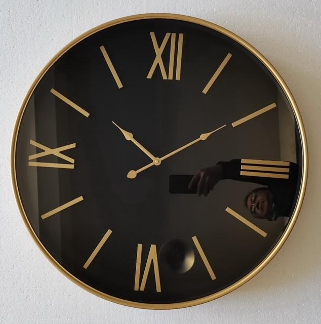 <h4>Clock Wall Ø80cm Gold/Black 82</h4>