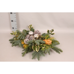 Natuur tak White 60/40 +kerstbal