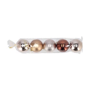 Deco Unbreakable Amber Ball Set 5 80mm