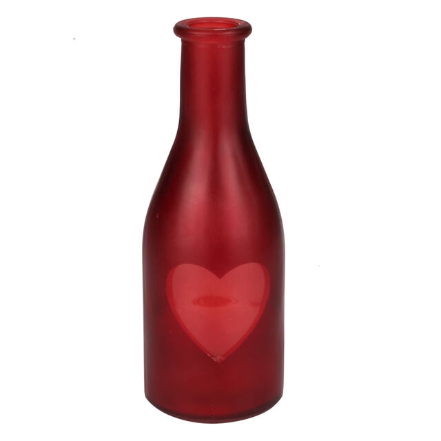 <h4>Vaas Moroni glas D6,5xH18cm Love rood</h4>