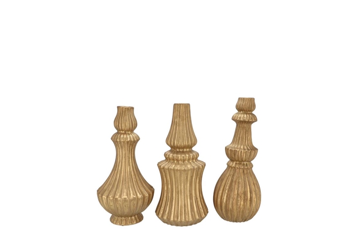 <h4>Mika Majestic Gold Vase Curves Ass 13x25cm</h4>