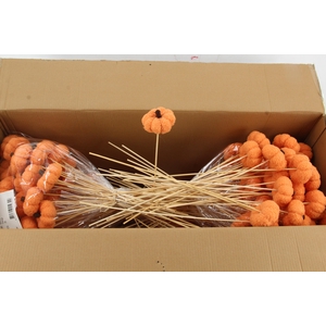 Stick Pumpkin Velvet 8cm Orang