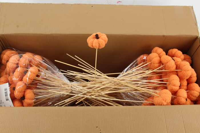 <h4>Stick Pumpkin Velvet 8cm Orang</h4>