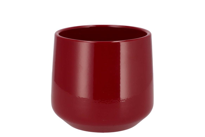 <h4>Ceramic Wine Red Shiny Pot Berlin 16x14,5cm</h4>