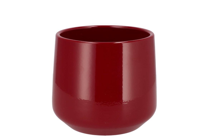 <h4>Ceramic Wine Red Shiny Pot Berlin 16cm</h4>