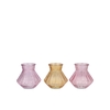 Roman Pastel Mix Diamond Glass Vase Ass 11x11cm