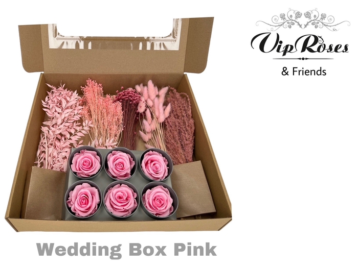 Dried Weddingbox Pink