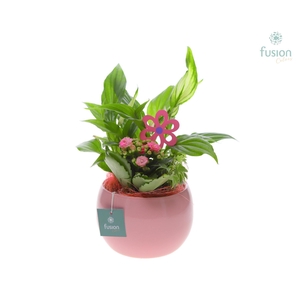 Keramiek pot met Moederdag arrangement