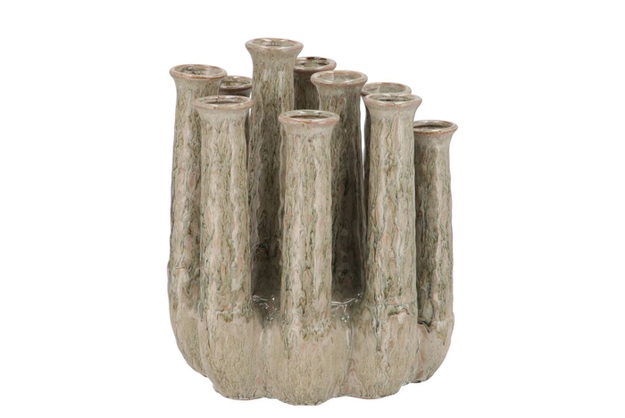 <h4>Inga Jahra Green Vase Tube Active Glaze 26x17x29cm</h4>