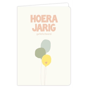 Wenskaart 'Flow' Hoera jarig gefeli