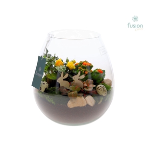 Green Bottle Abby Large Pasen met arrangement