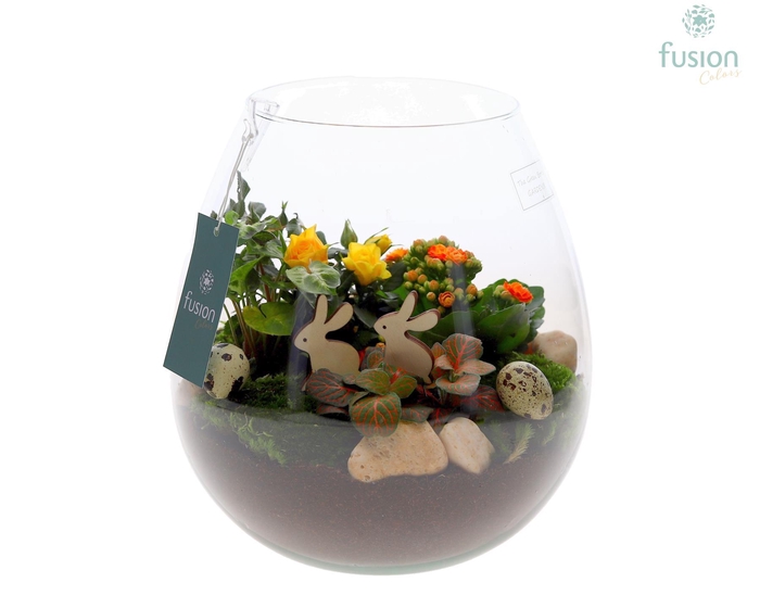 <h4>Green Bottle Abby Large Pasen met arrangement</h4>