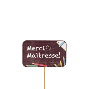 Sticks  8cm Merci maîtresse 5.5cm