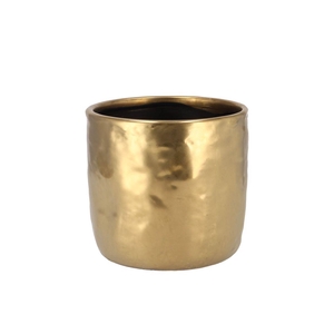 Iron Stone Gold Glazed Pot 13x13cm