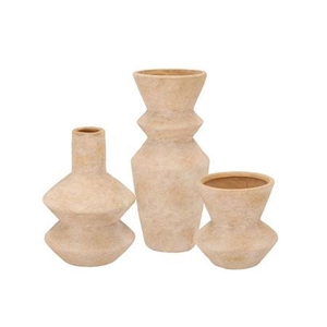 Lisboa Cream Vase Bubble S/3 11x11/11x16/10x24 Nm