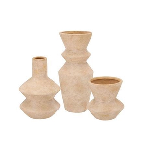 Lisboa Cream Vase Bubble S/3 11x11/11x16/10x24