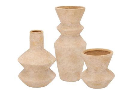 <h4>Lisboa Cream Vase Bubble S/3 11x11/11x16/10x24 Nm</h4>