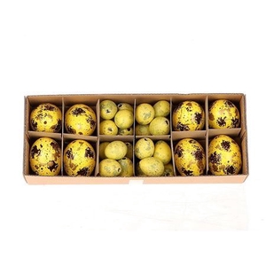 DECO EGG COMBI 8 CHICKEN 24 QUAIL YELLOW