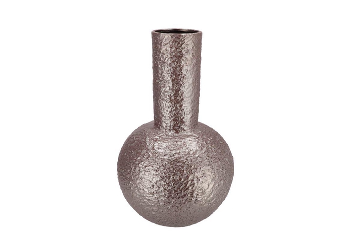 <h4>Evora Metallic Grey Vase Tube 25x25x39cm</h4>