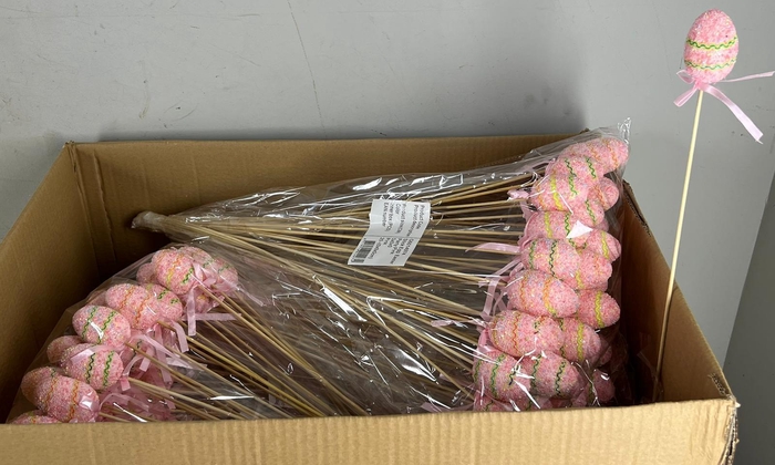 Stick Egg  Easter Party Pink
