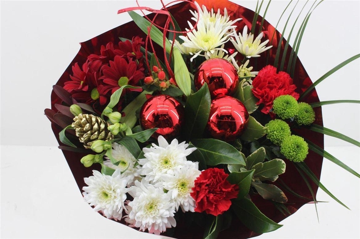 <h4>Boeket Bied Kerst Rood</h4>