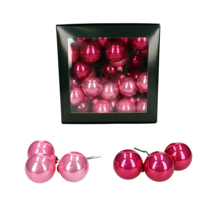 <h4>Christmas bauble Ball/wire 40mm pearl x36</h4>