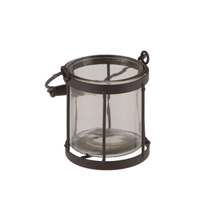 Metal Rack Grey Lantern 11x11x23cm