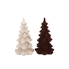 X-mas Flock Brown Sand Tree Ass 15x15x25cm