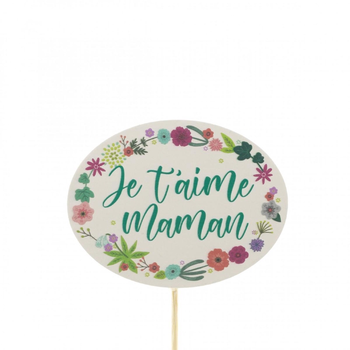 <h4>Moederdag 15cm je taime maman 6.5cm</h4>