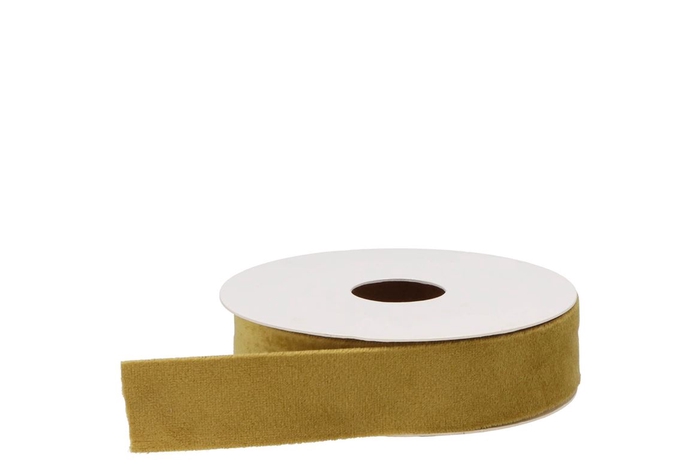 <h4>Ribbon Velvet 67 Gold Yellow 5mx25mm P/1</h4>