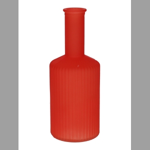 DF02-665462000 - Vase Caro lines neck d3.7/8.2xh20.5 cherry red matt