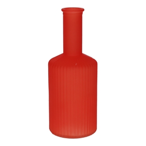 DF02-665462000 - Vase Caro lines neck d3.7/8.2xh20.5 cherry red matt