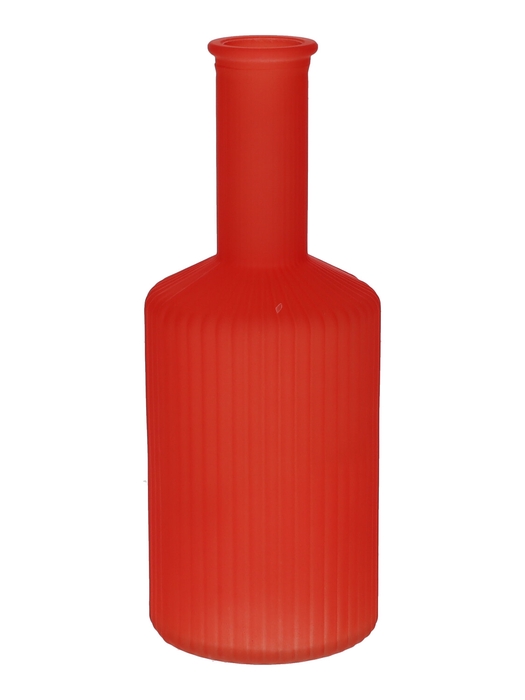 DF02-665462000 - Vase Caro lines neck d3.7/8.2xh20.5 cherry red matt