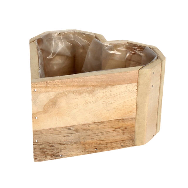 <h4>Pot wooden heart Verona 18x18xH20cm natural l FSC</h4>