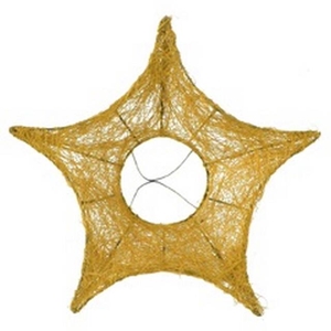 Bouquet holder Star sisal Ø25cm Gold 10pce/bundle