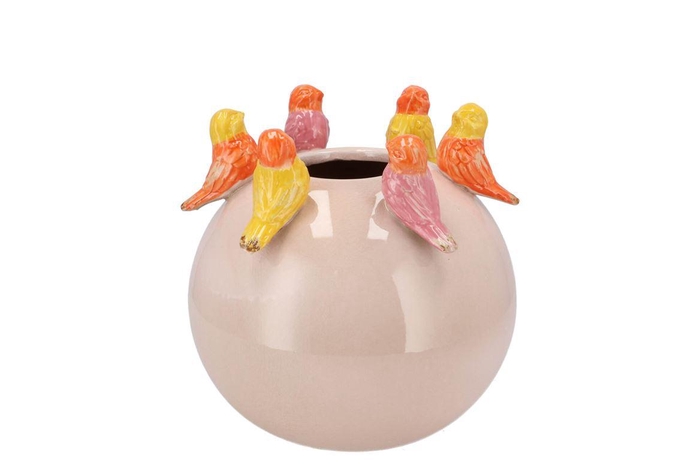 <h4>Bird Spring Vase Bowl Pink 20x20x20cm</h4>