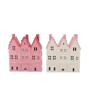 Jolie Jolly Pink House T-light Ass. 8x7x26cm