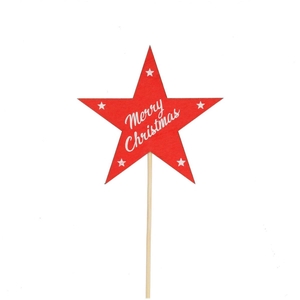 Christmas sticks 50cm Star Merry Christmas 9cm