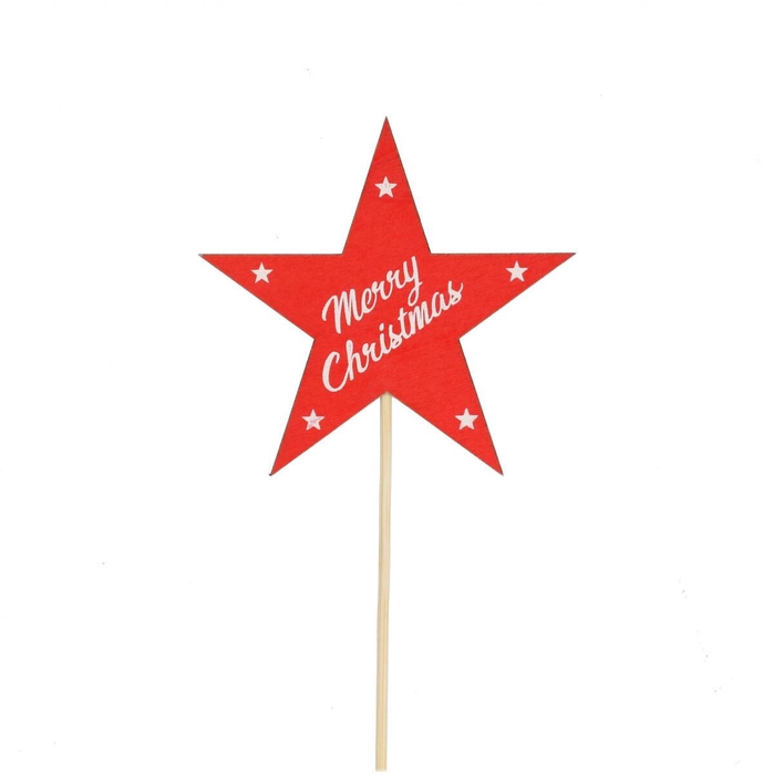 <h4>Christmas sticks 50cm Star Merry Christmas 9cm</h4>